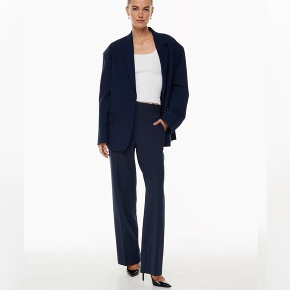 Aritzia Babaton Wool Dress Pants Navy Blue Size 6 - Picture 2 of 16